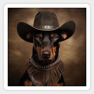 Cowboy Dog - Doberman Pinscher Magnet